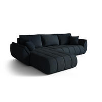 ECKSOFA Misato In Wind - Dunkelblau, Holzwerkstoff/Textil (175/280cm) - Fun Möbel