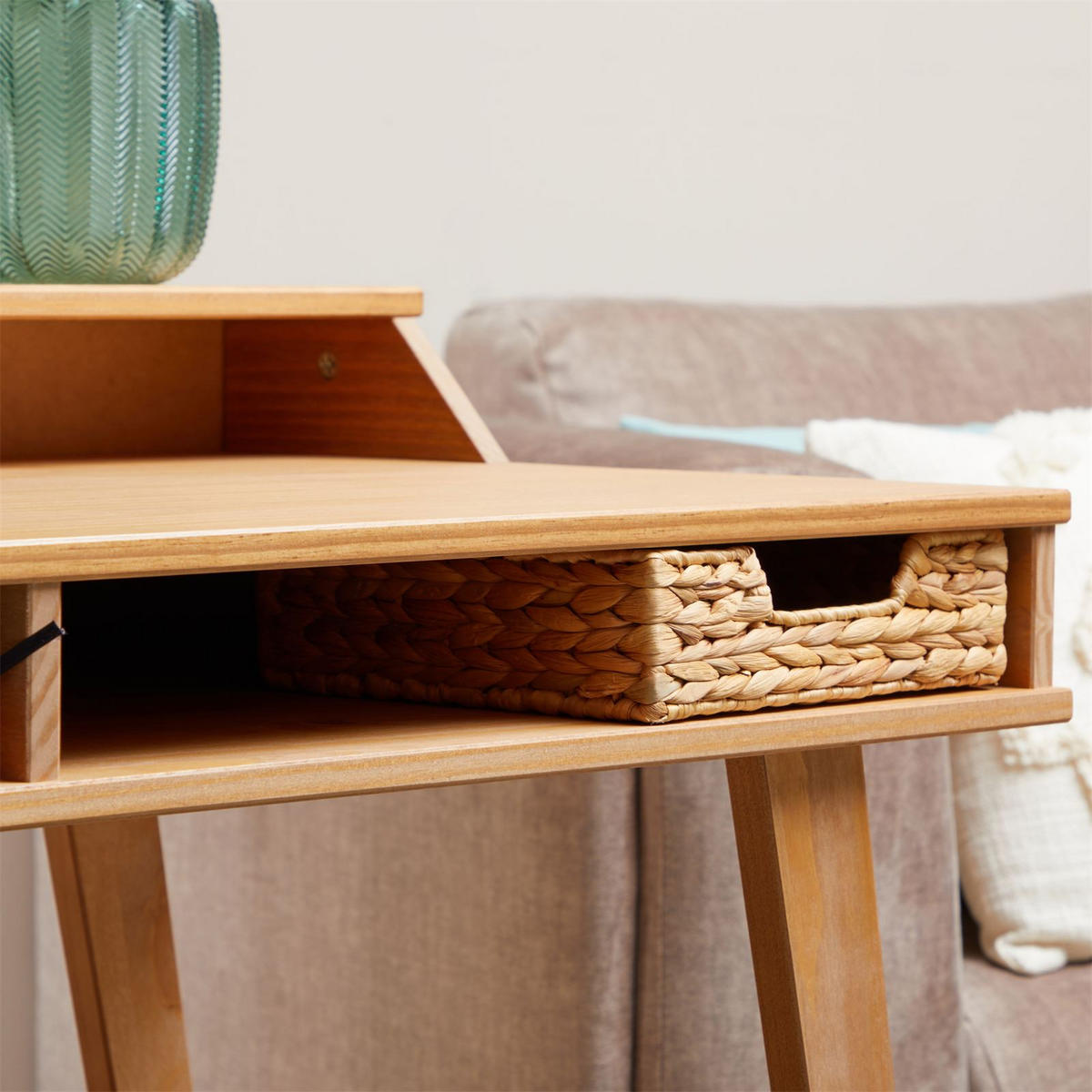 SCHREIBTISCH LUNA braun - Braun, Holz (54/110/83cm) - IDIMEX