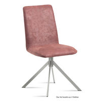 ESSZIMMERSTUHL (4er-Set) Dorice 47x92x60 Edelstahl/Rosewood - Edelstahlfarben/Dunkelrosa, Kunststoff (60/92/47cm) - 58aufmkessel