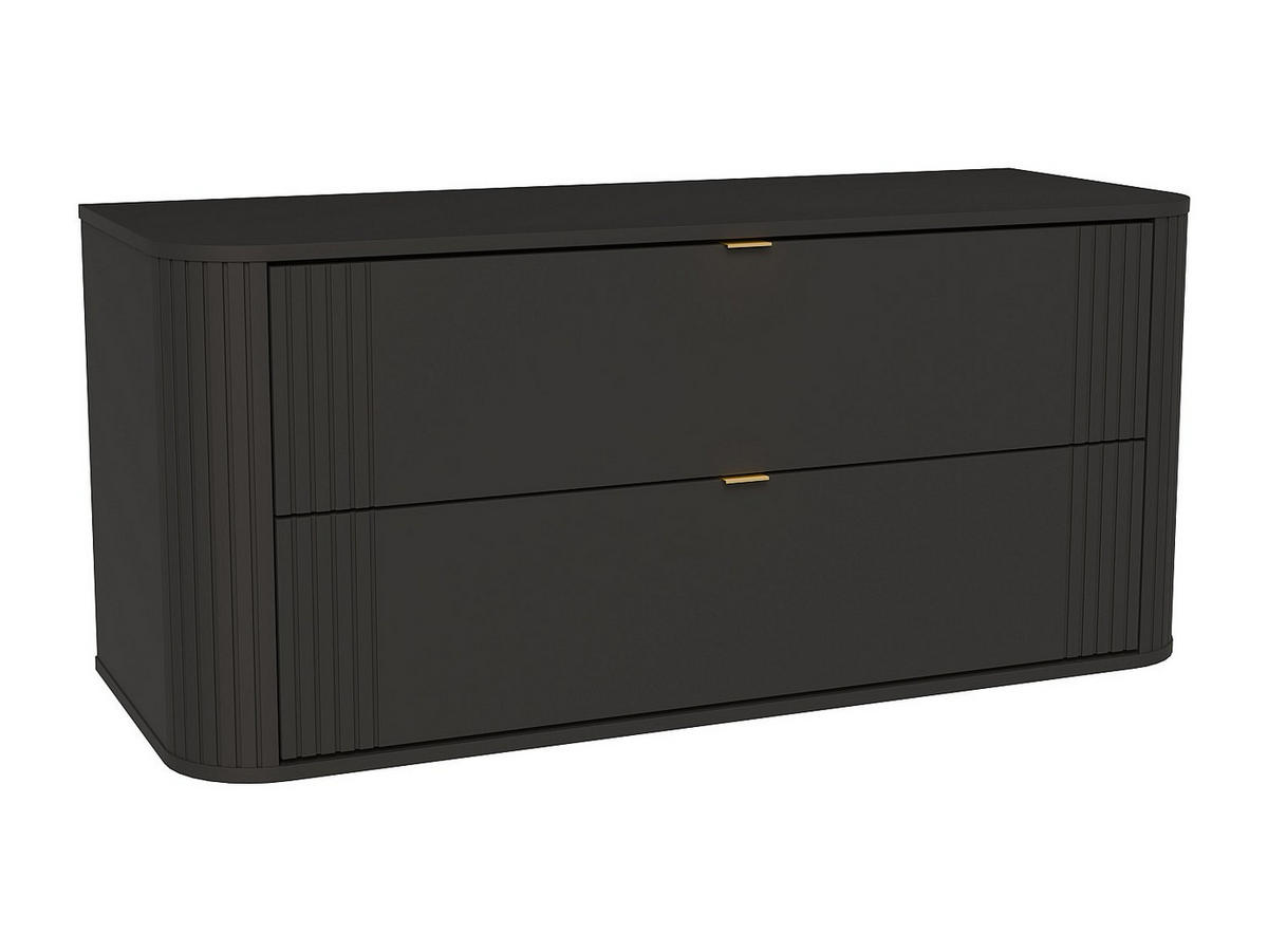 WASCHBECKENUNTERSCHRANK - 120 x 46 - holz - schwarz Filor - Schwarz, Holz (120/57/46cm) - Vente-Unique