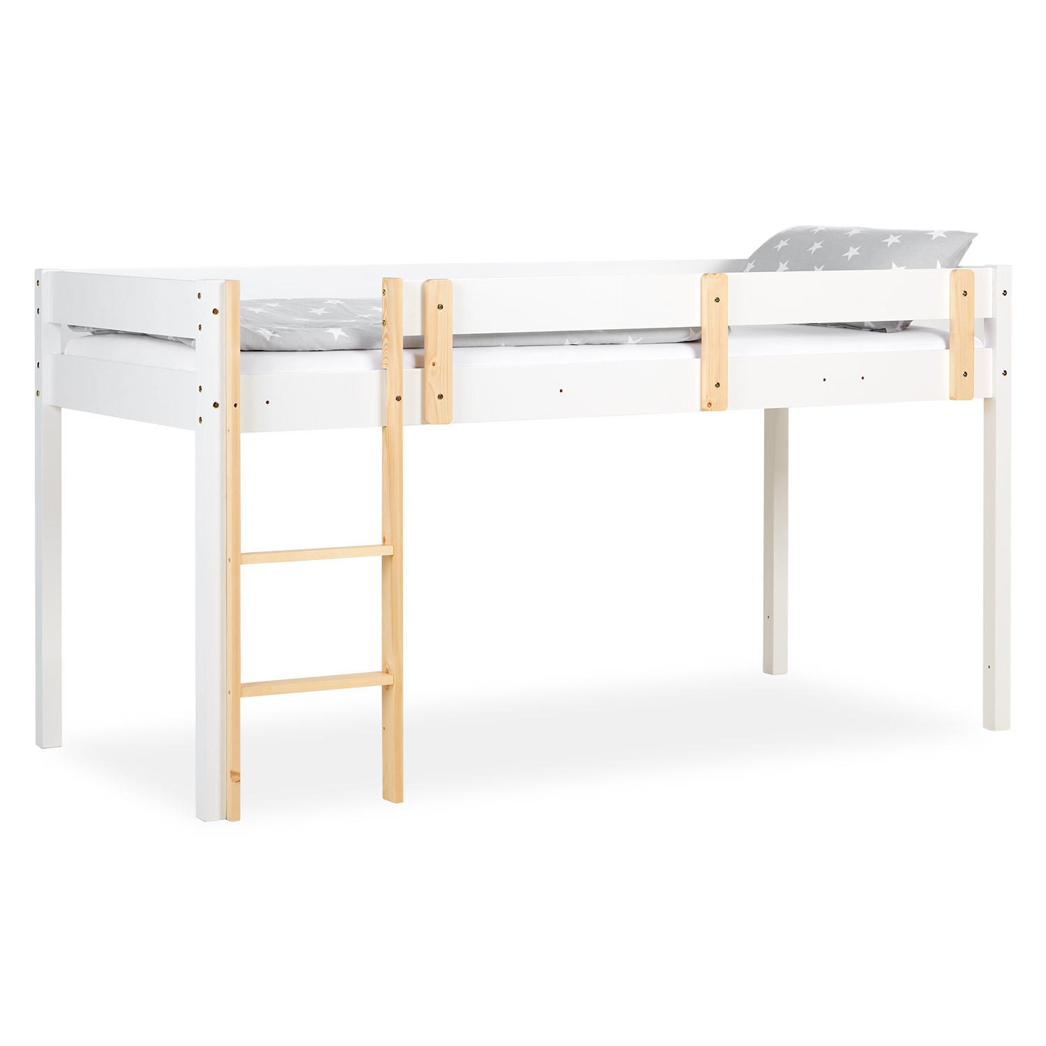HOCHBETT 90/200 cm mit Lattenrost - Weiß, Holz - Homestyle4u