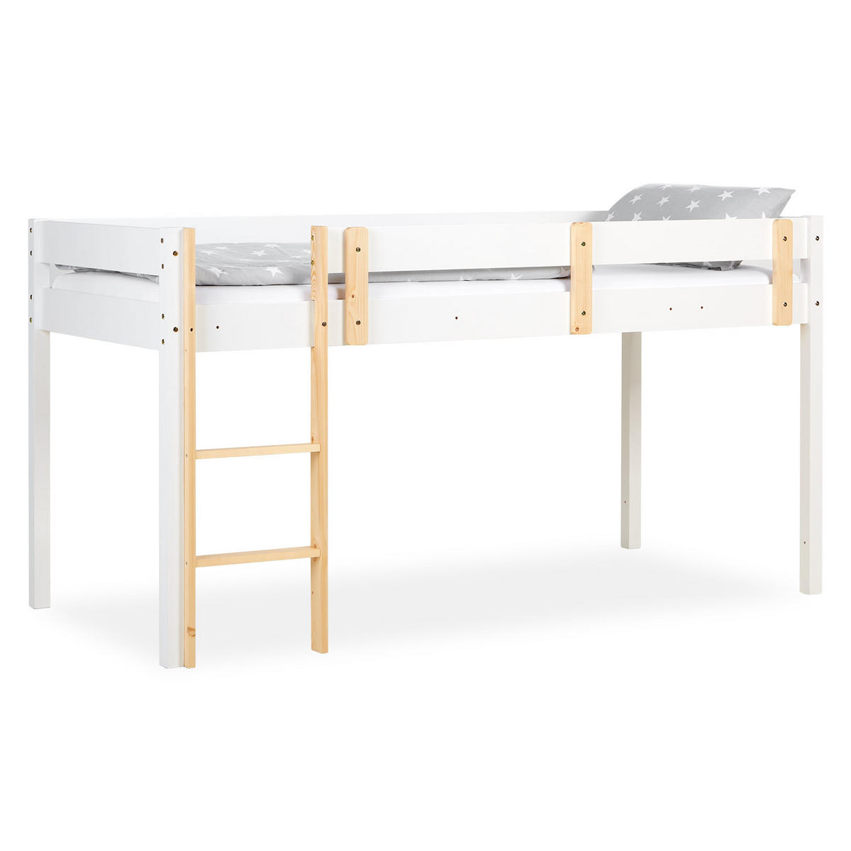 HOCHBETT 90/200 cm mit Lattenrost - Weiß, Holz - Homestyle4u