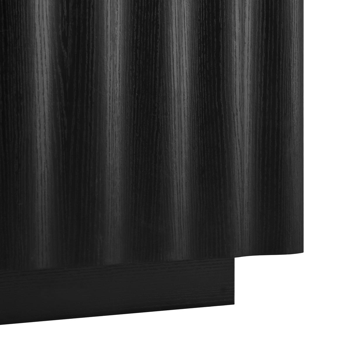 LOWBOARD in Schwarz TV-Schrank mit Schubladen und Metallbeinen, 180 B x 35 T x 40H(cm), für Wohnzimmer - Schwarz, Holzwerkstoff (200/35/40cm) - STILVORA