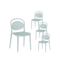 GARTENSTUHL Kira Grün 43 cm x 80 cm 4er-Set - Grün, Kunststoff (43/80/53cm) - Klast Home