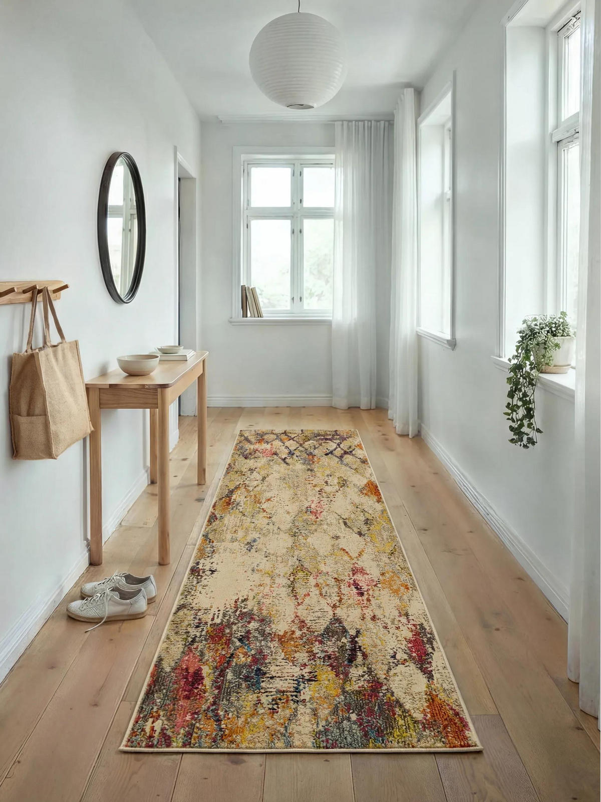 LÄUFER Casa Beige/Multicolor 70x240 cm - Beige, Textil (70/240cm) - benuta Nest