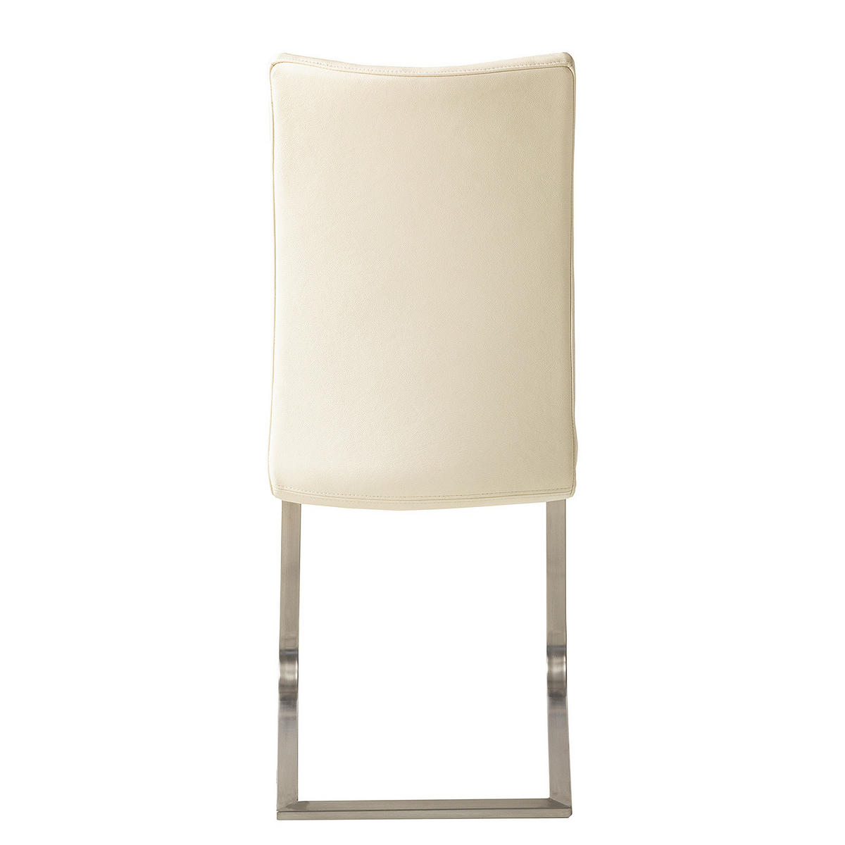 FREISCHWINGER - Edelstahlfarben/Creme, Leder/Metall (43/103/52cm) - home24