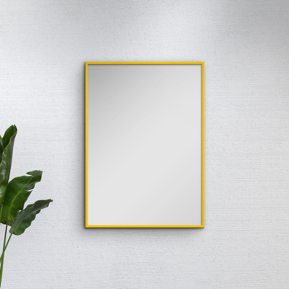 SPIEGEL - Gelbes Holz - Gelb, Holz/Papier (70/100/2cm) - Poster&Frame