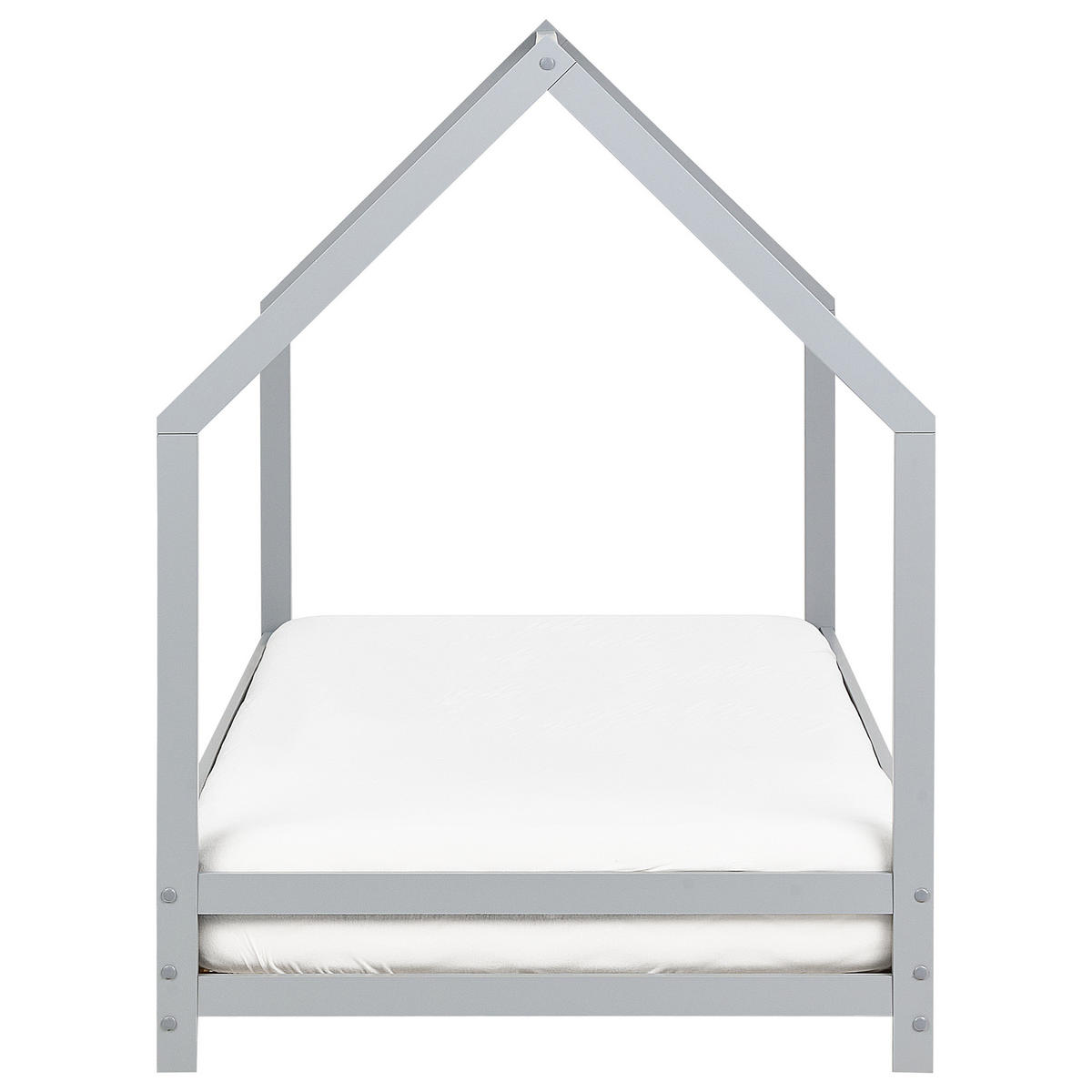 KINDER-HAUSBETT Grau 90-200 cm Appy - Grau, Holz (90/200cm) - Beliani