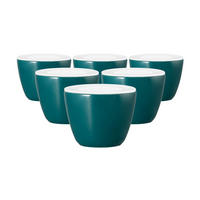 SNACK AND EGG Life Fashion Trendy Petrol ø 6,8 cm 6er Set - Petrol, Keramik (6.8/5.5/6.8cm) - Seltmann Weiden