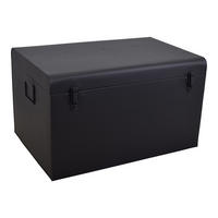 AUFBEWAHRUNGSTRUHE Kris Schwarz - Schwarz, Metall (60/35/40cm) - LOFT42