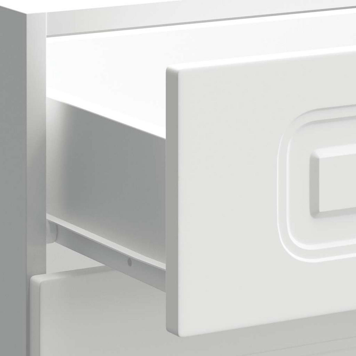 KÜCHENUNTERSCHRANK Kalmar mit 3 Schubladen 60/46/81,5 cm aus Holzwerkstoff Weiß - Schwarz/Weiß, Holz (60/81.5/46cm) - vidaXL