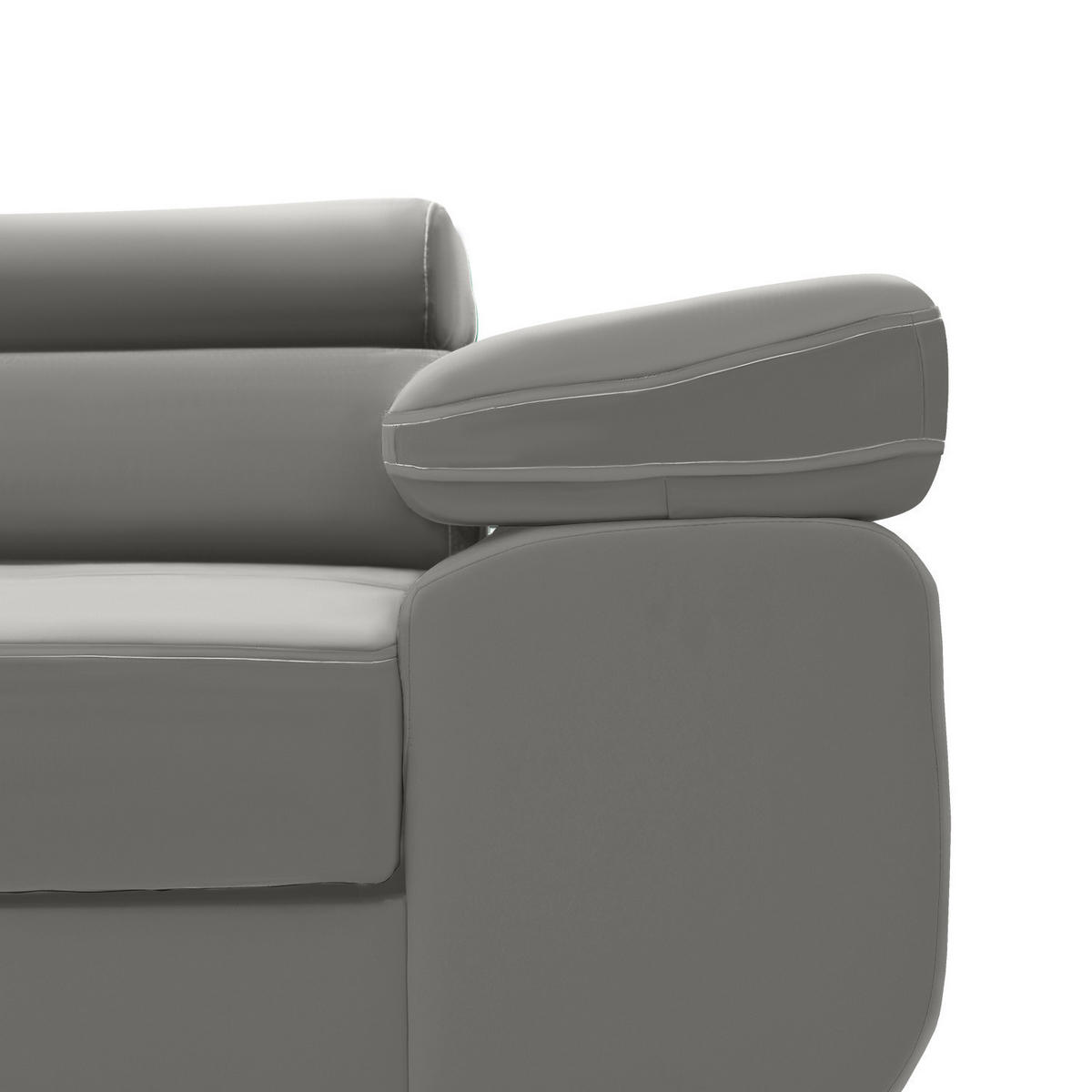 SOFA 3-SITZER MIT SCHLAFFUNKTION RIGATTO Grau - Grau, Textil (100/71/280cm) - Mebligo