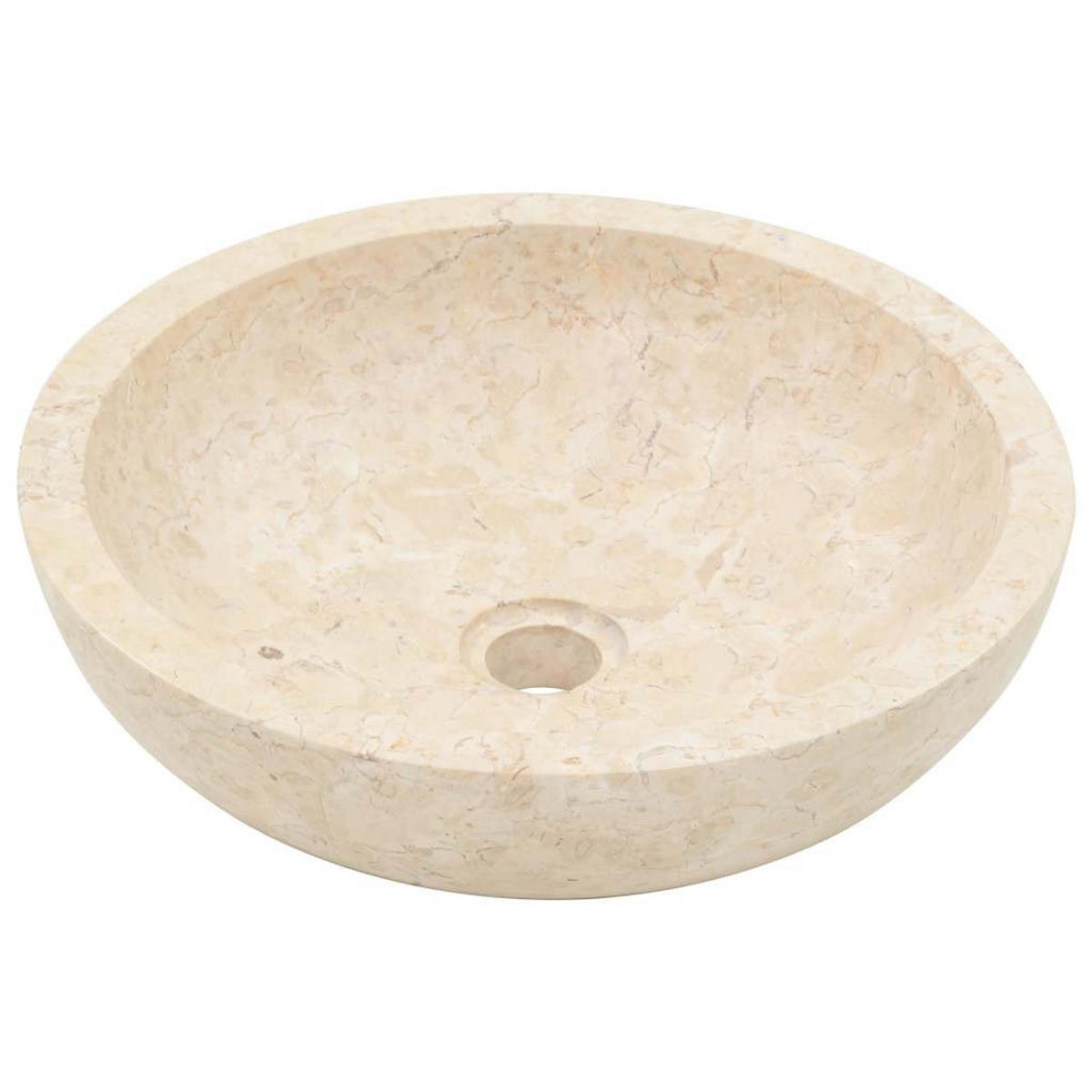 WASCHBECKEN Lackey 40/40/12 cm - Creme, Stein (40/12/40cm) - Nettlife