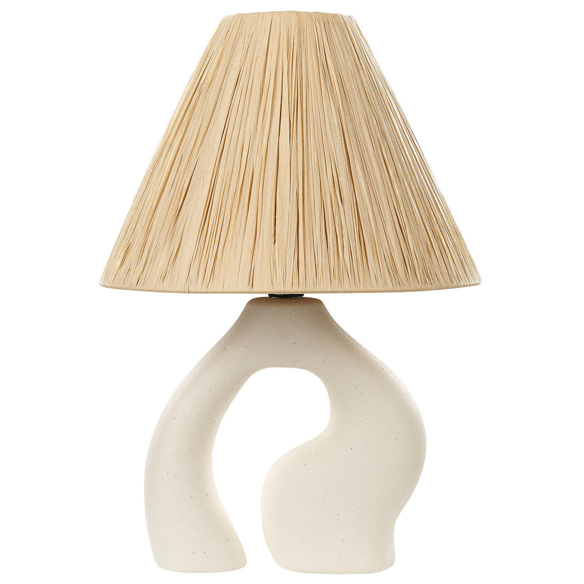 TISCHLAMPE Barbas 29/29/42 cm - Weiß, Keramik (29/29/42cm) - Beliani