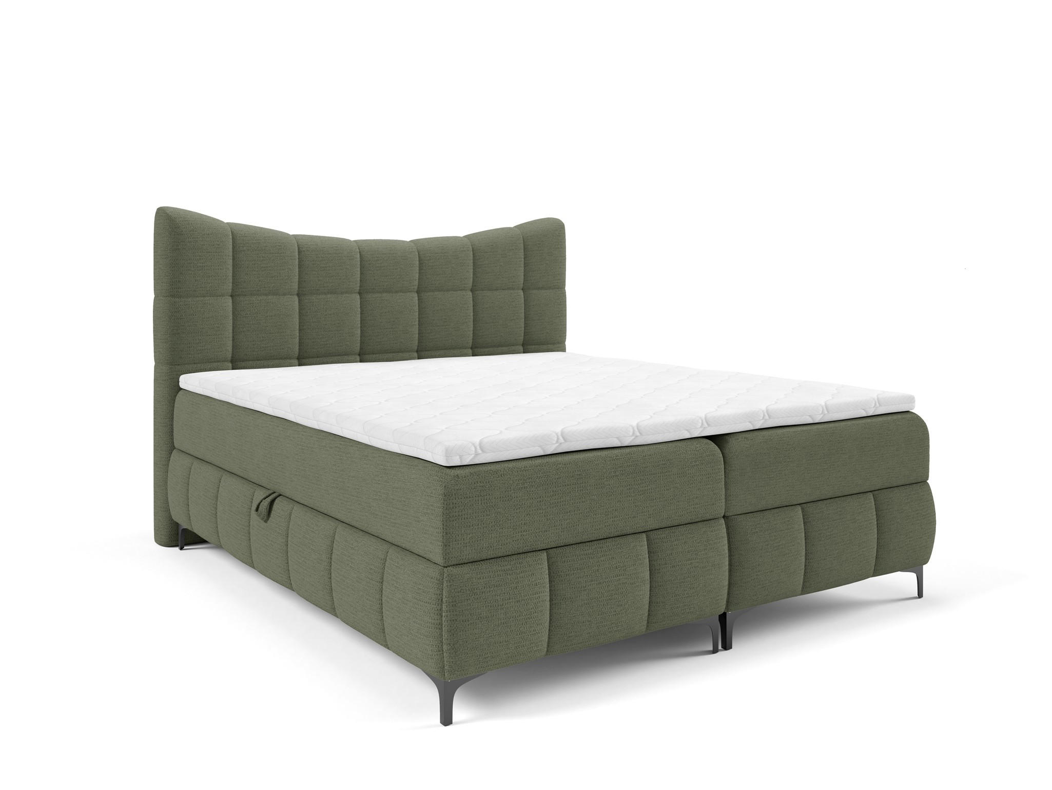 BOXBETT Charles In Aragon - Grün, Holzwerkstoff/Textil (180/200cm) - Fun Möbel