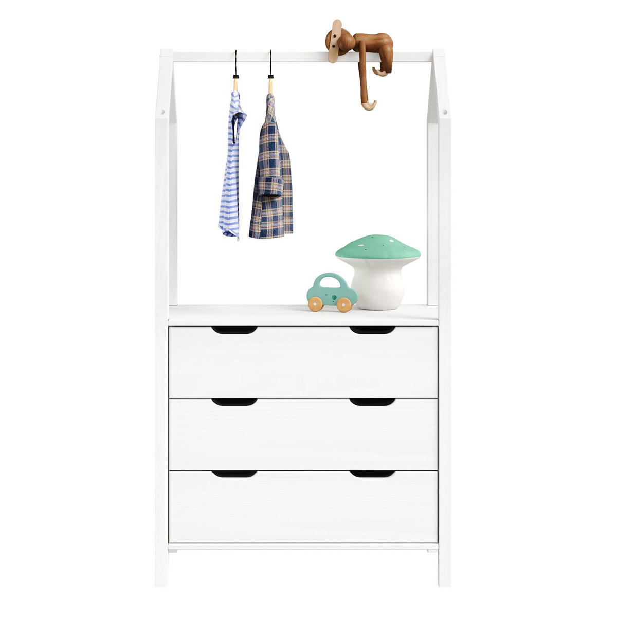KOMMODE AMIRA - Weiß, Holz (83/152/41cm) - IDIMEX