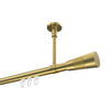 INNENLAUF-GARDINENSTANGEN-SET Sonette Tanara 240 cm (geteilt in 2 x 120 cm), 1-läufig, 20 mm Ø Messing-Optik - Messingfarben/Goldfarben, Metall (240cm) - INTERDECO