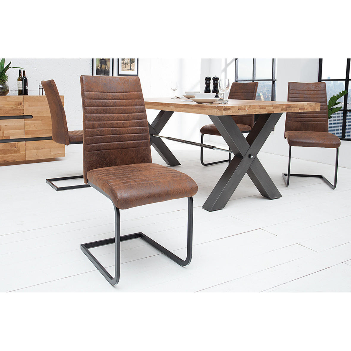 STUHL APARTMENT Microfaser Braun - Braun, Textil (41/93/61cm) - riess-ambiente