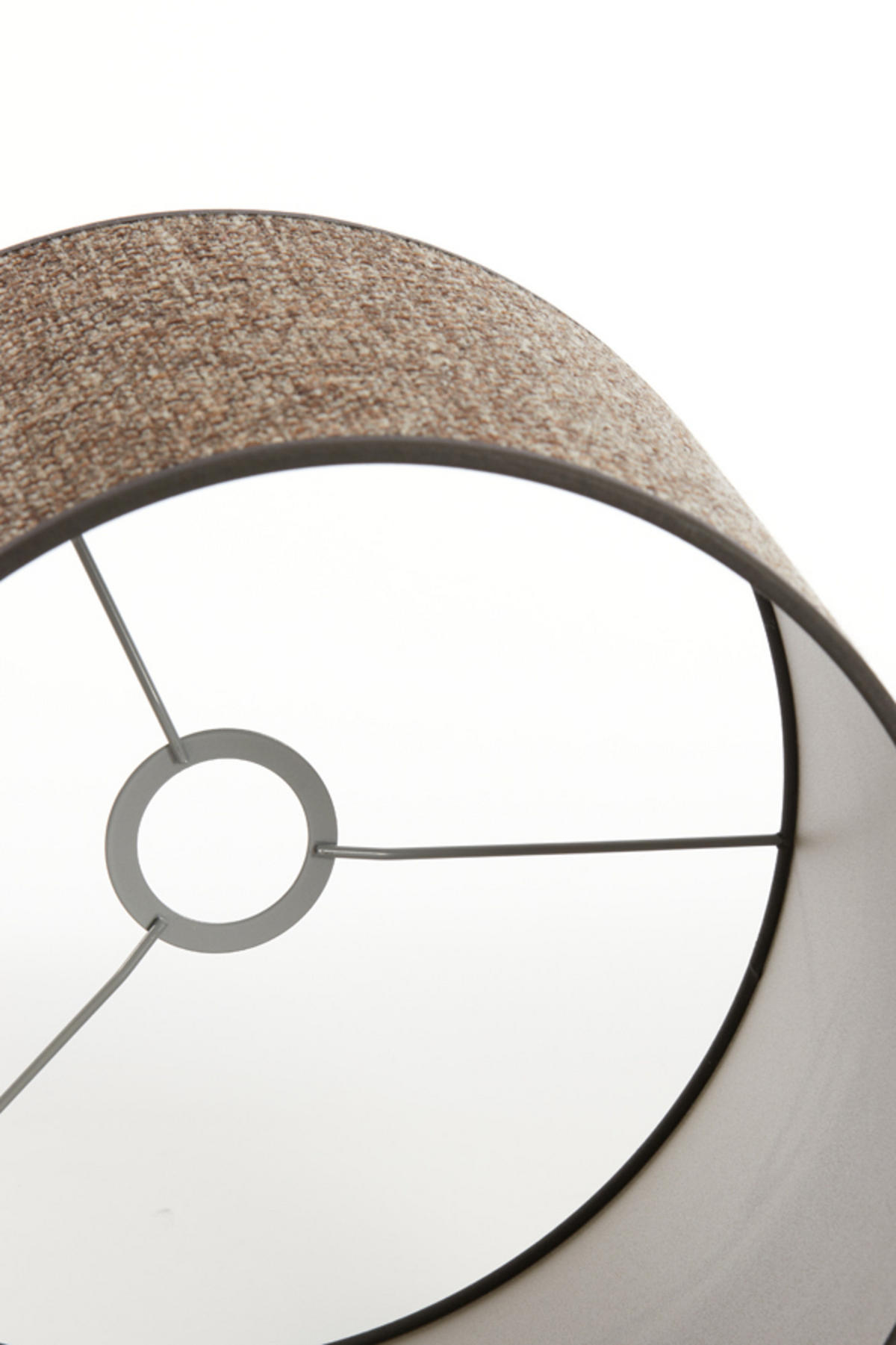 LAMPENSCHIRM Saverna Braun Ø30/21 cm - Dunkelbraun, Textil (30/30/21cm) - Light & Living