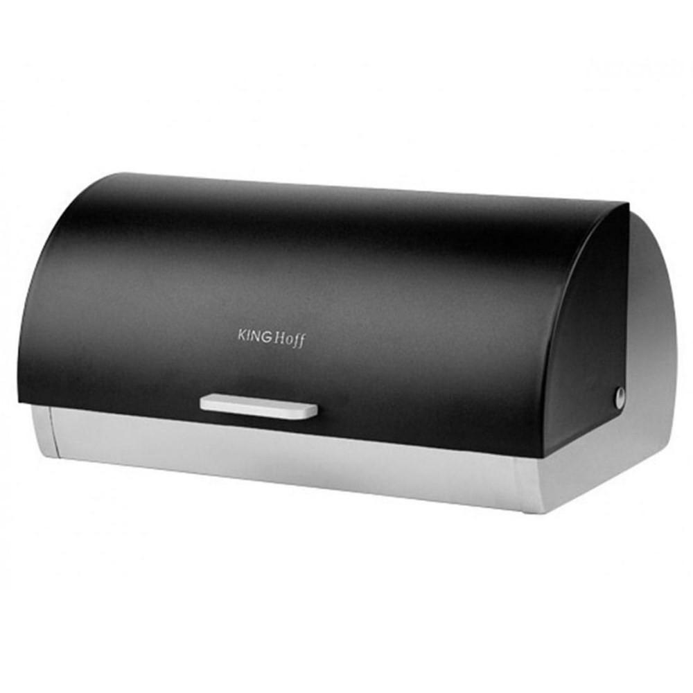 BROTKASTEN Schwarz 39.5/28/18.5 cm KH3208 - Schwarz, Metall (28/18.5/39.5cm) - Kinghoff 
