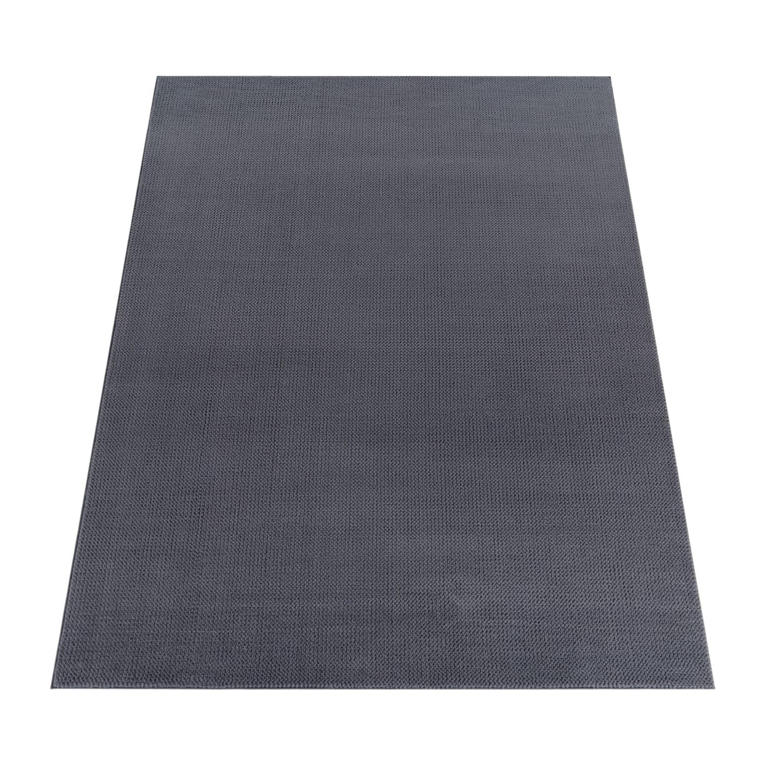 KURZFLORTEPPICH, einfarbig, Florhöhe 12 mm, Anthrazit, 120 x 160 cm - Anthrazit, Textil (120/160cm) - KADIMA DESIGN