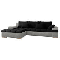 ECKSOFA Bangkok, Seite: Links - Silberfarben/Hellgrau, Holz/Textil (310/175cm) - MIRJAN24