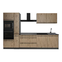 KÜCHENZEILE R-Line, Artisan-Eiche/Anthrazit, 310 cm Arbeitsplatte Anthrazit - Anthrazit/Eiche Artisan, Holzwerkstoff (310/206.8/60cm) - Vicco