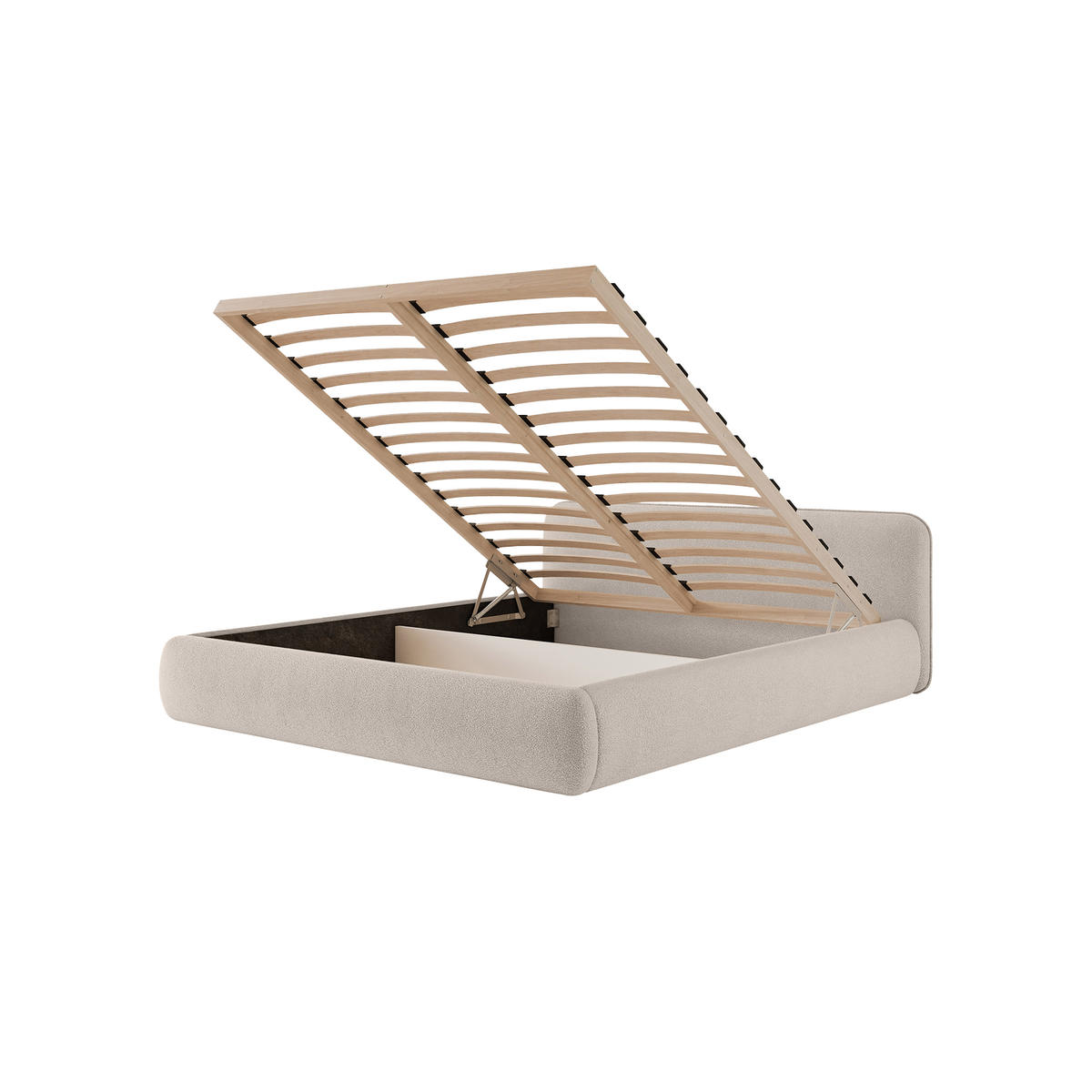 POLSTERBETT Taftan 120x200 cm, Beige - Beige, Textil (200/120cm) - Fedve