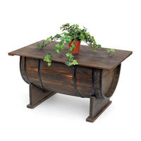 COUCHTISCH halbiertes Weinfass aus Holz Braun 80 cm 5084-H - Braun, Holz (50/80/43cm) - DanDiBo
