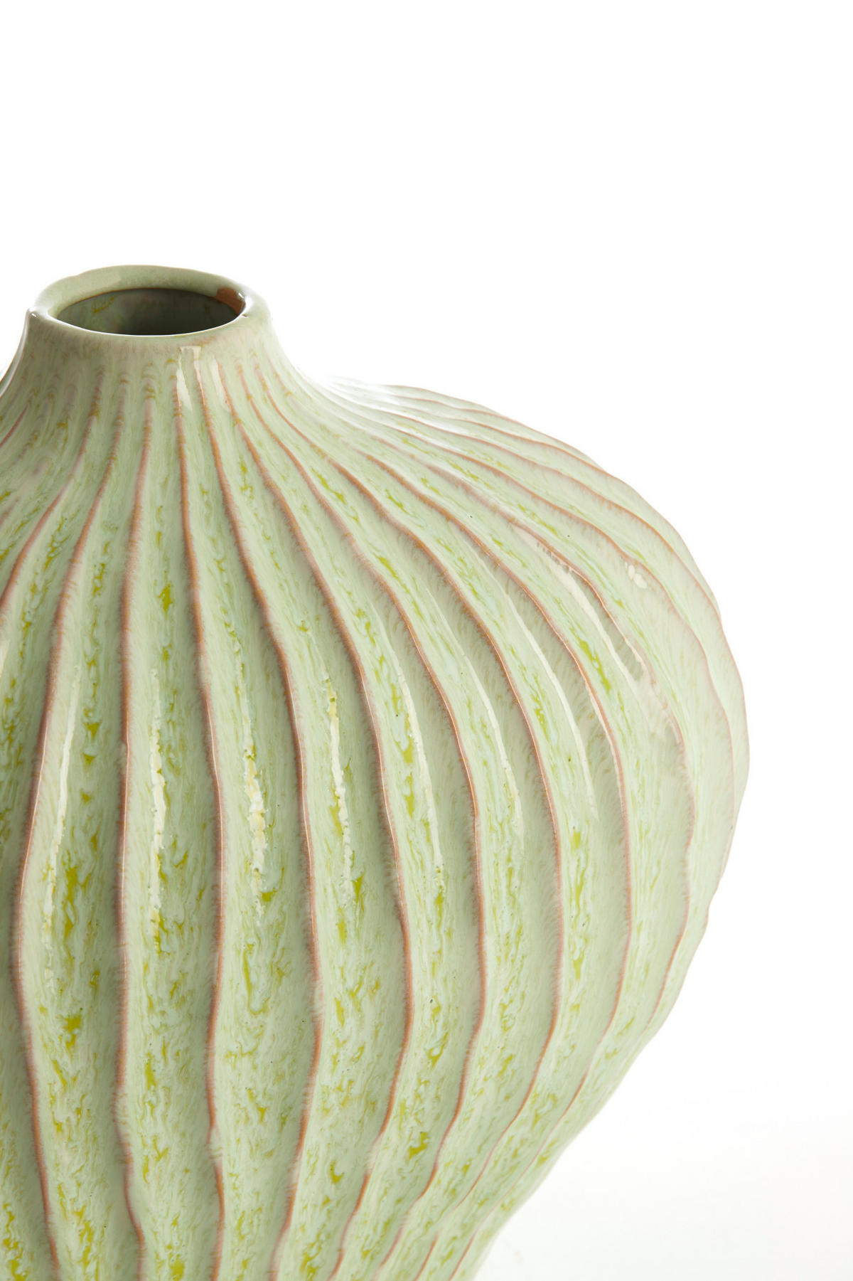 VASE Lorito Grün Ø35/30 cm - Grün, Keramik (30cm) - Light & Living
