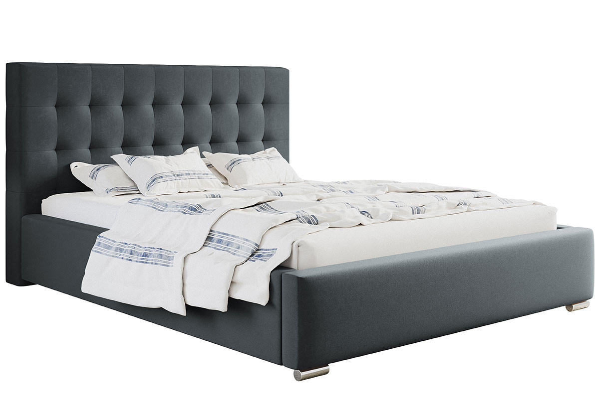 BETT Grafit BEN 2 180x200 cm - Graphitfarben, Textil (180/200cm) - Sepro Meble