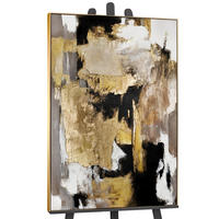 GEMÄLDE Goldene Fragmente Schattenfugenrahmen Gold 140x100 cm - Goldfarben, Holz (140/100cm) - YS-art gallery