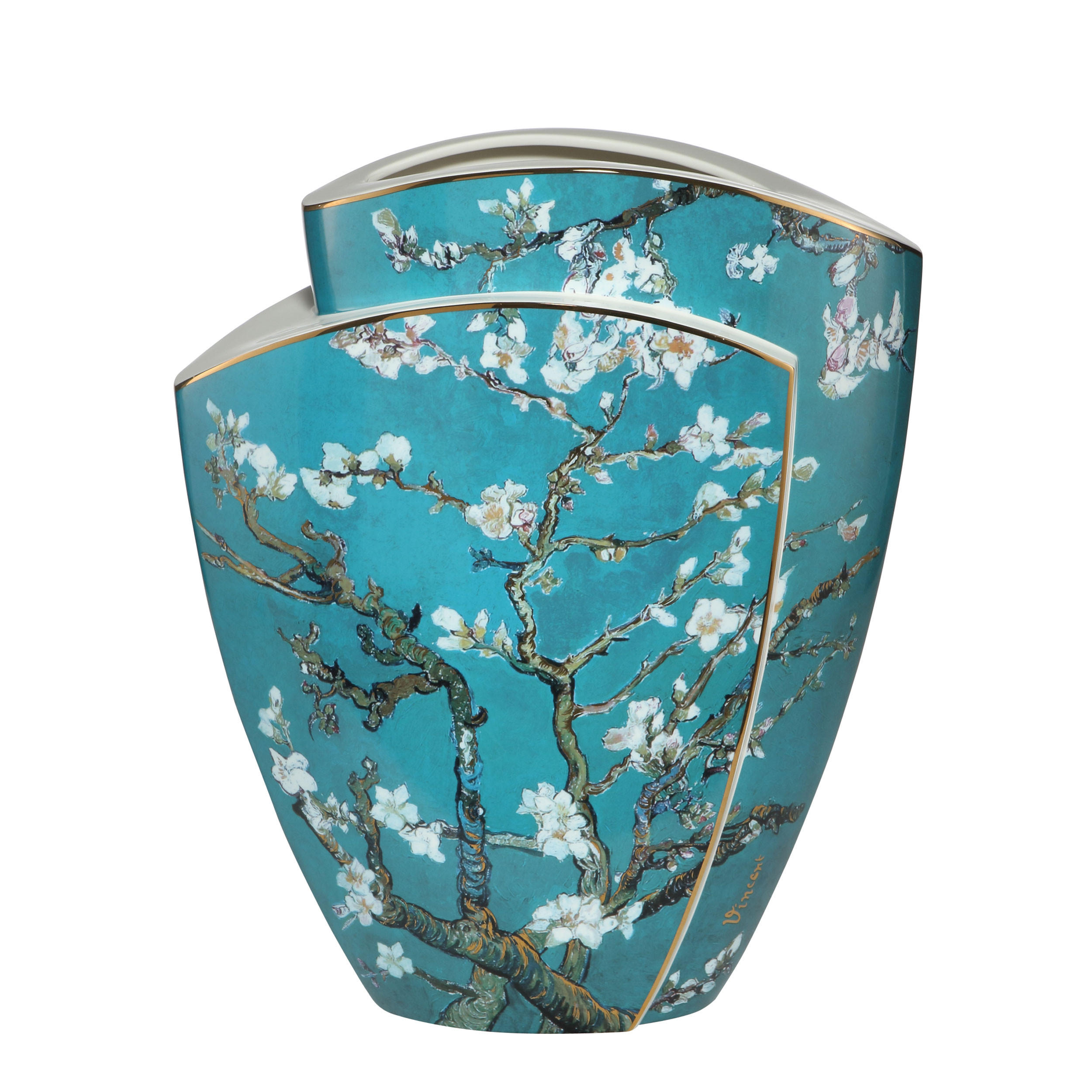 VASE Vincent van Gogh - Mandelbaum Blau, Porzellan, Bunt, 43 cm - Multicolor, Keramik (43cm) - Goebel