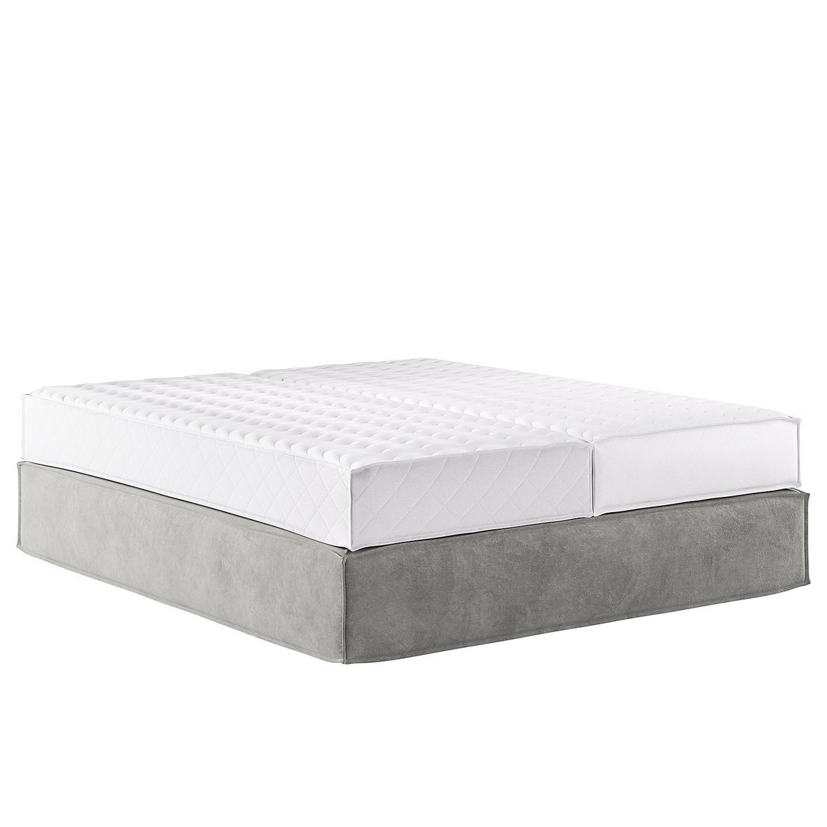 BOXSPRINGBETT - Premium - Hellgrau, Textil (200/200cm) - home24