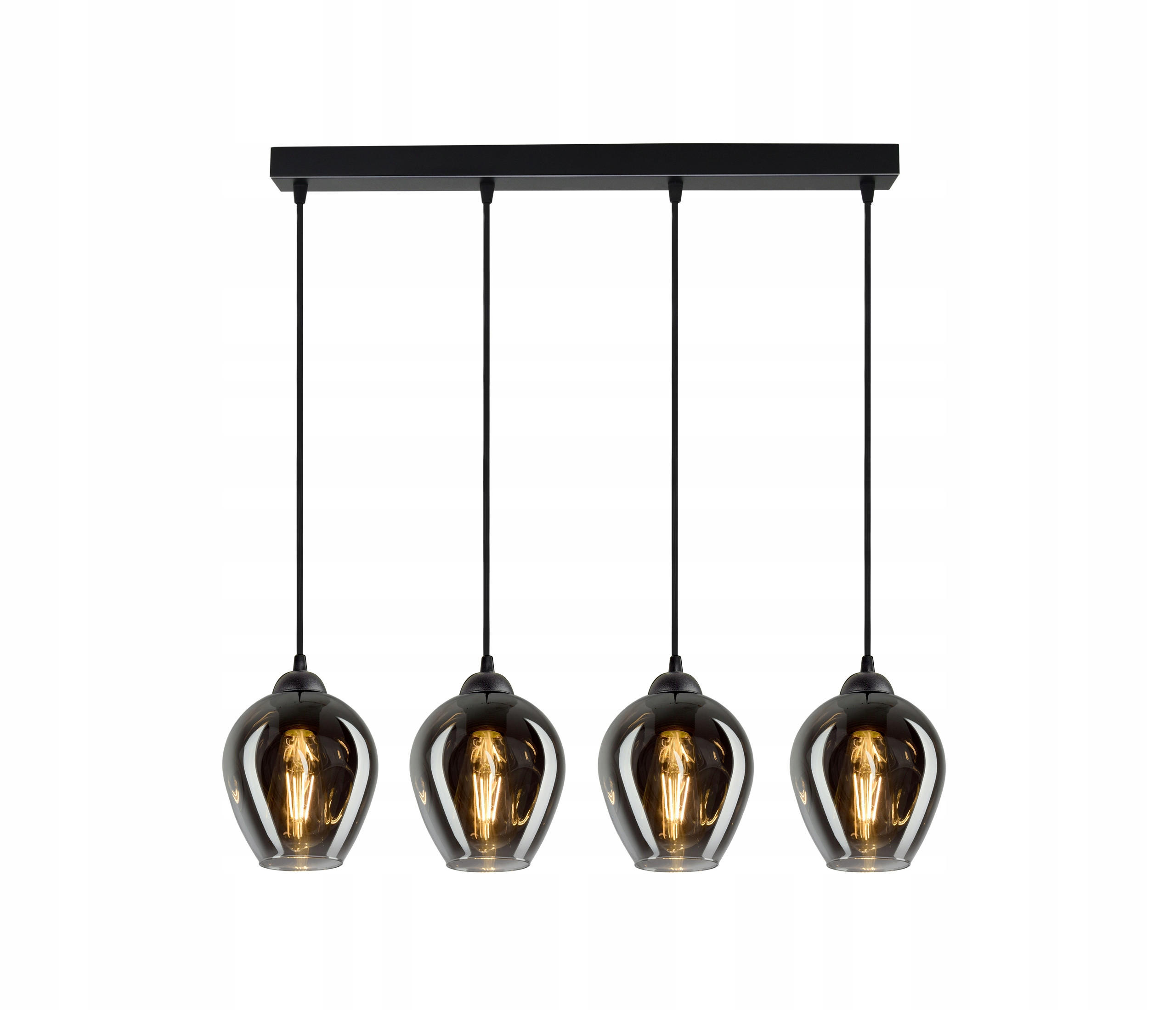 PENDELLEUCHTE Hegel - Transparent/Anthrazit, Glas/Metall (15/65/80cm) - kiki design