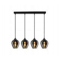 PENDELLEUCHTE Hegel - Transparent/Anthrazit, Glas/Metall (15/65/80cm) - kiki design
