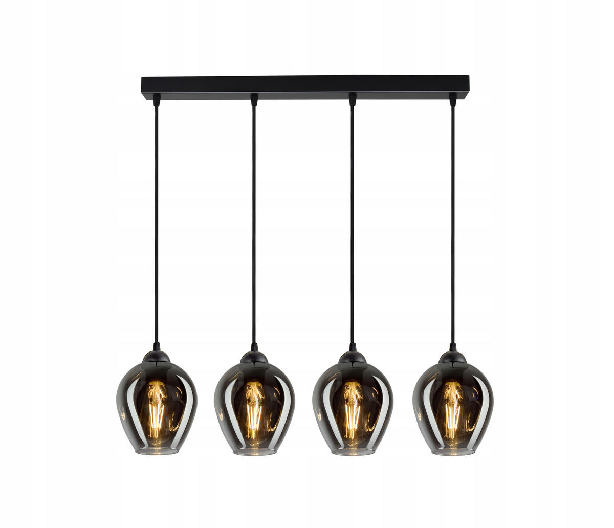 PENDELLEUCHTE Hegel - Transparent/Anthrazit, Glas/Metall (15/65/80cm) - kiki design
