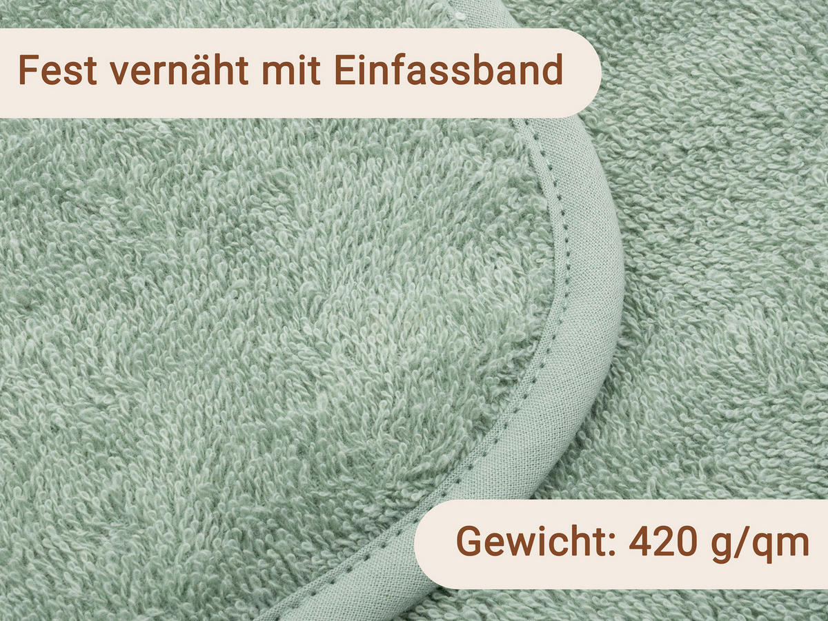 HANDTÜCHER, 100x100 cm, 100% Baumwolle, Grün - Salbeigrün, Textil (100/100cm) - Zollner