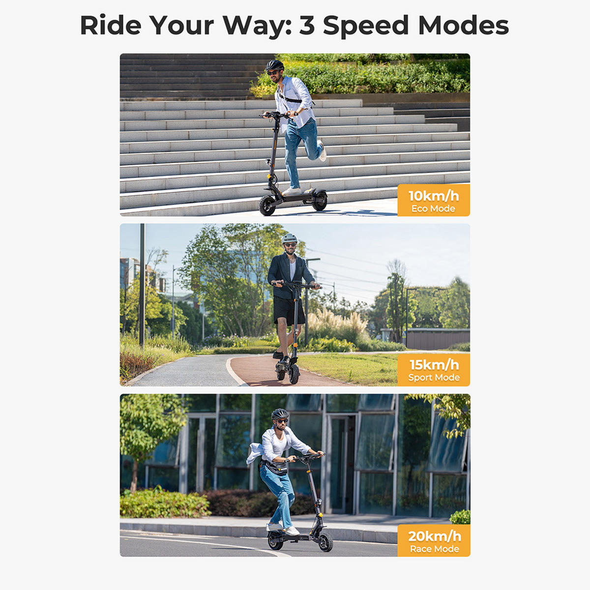 E-SCOOTER Ausom L1 ABE – 930W Spitzenmotor, 20 km/h, 70 km Reichweite ABE-Zulassung (eKFV, P612) - Grau, Metall (59cm)