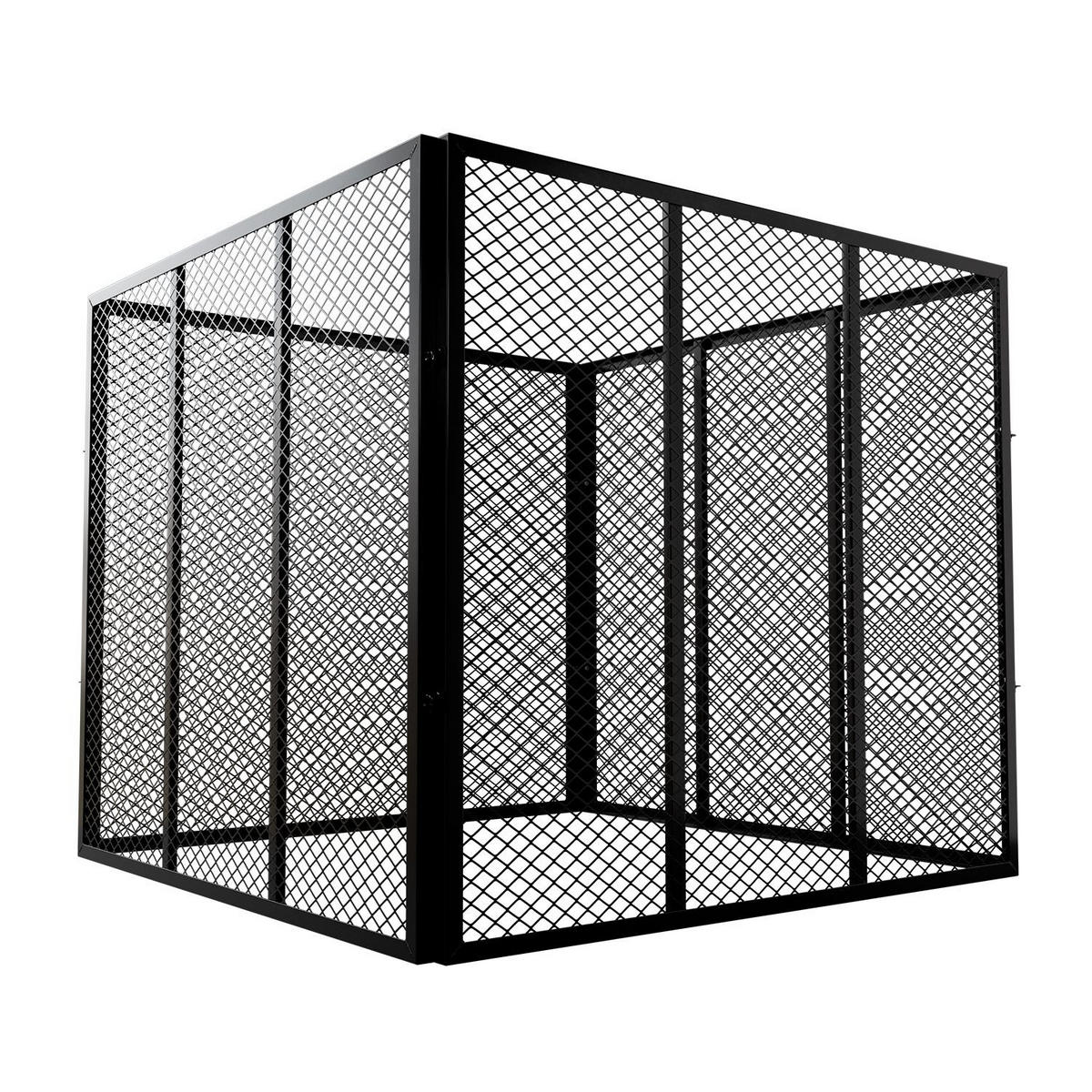 KOMPOSTER Metall schwarz 450L - Schwarz, Metall (80/70/80cm) - Juskys