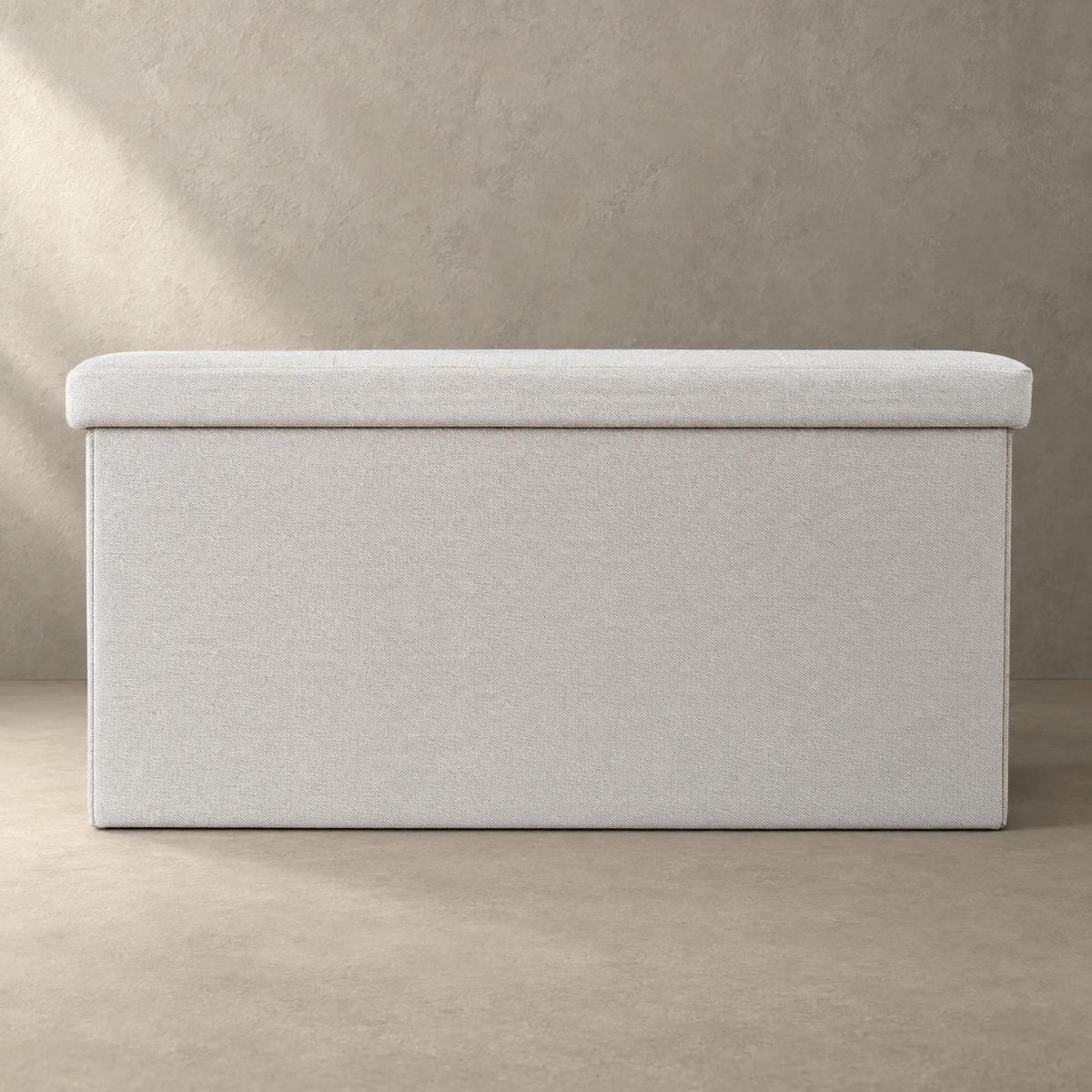 HOCKER mit Stauraum 76/38/38 cm - Beige, Textil (38/38/76cm) - SCENA LIVING