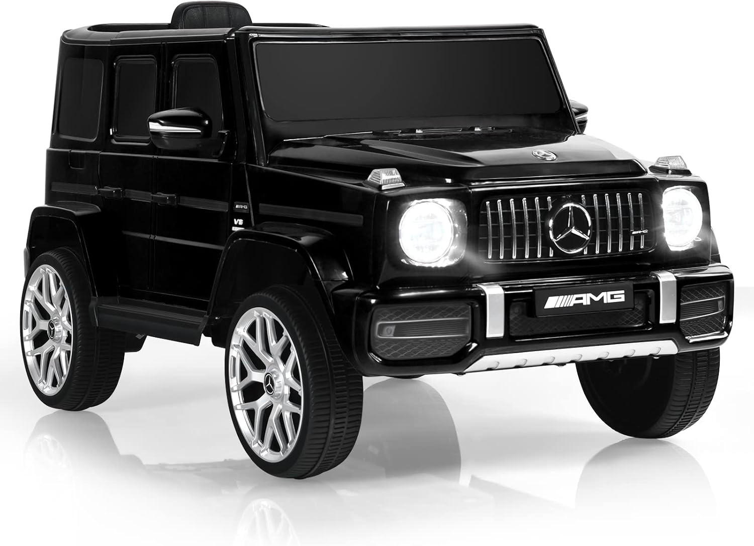 ELEKTROAUTO Mercedes Benz schwarz - Schwarz, Metall (105.5/54.5/62cm) - COSTWAY