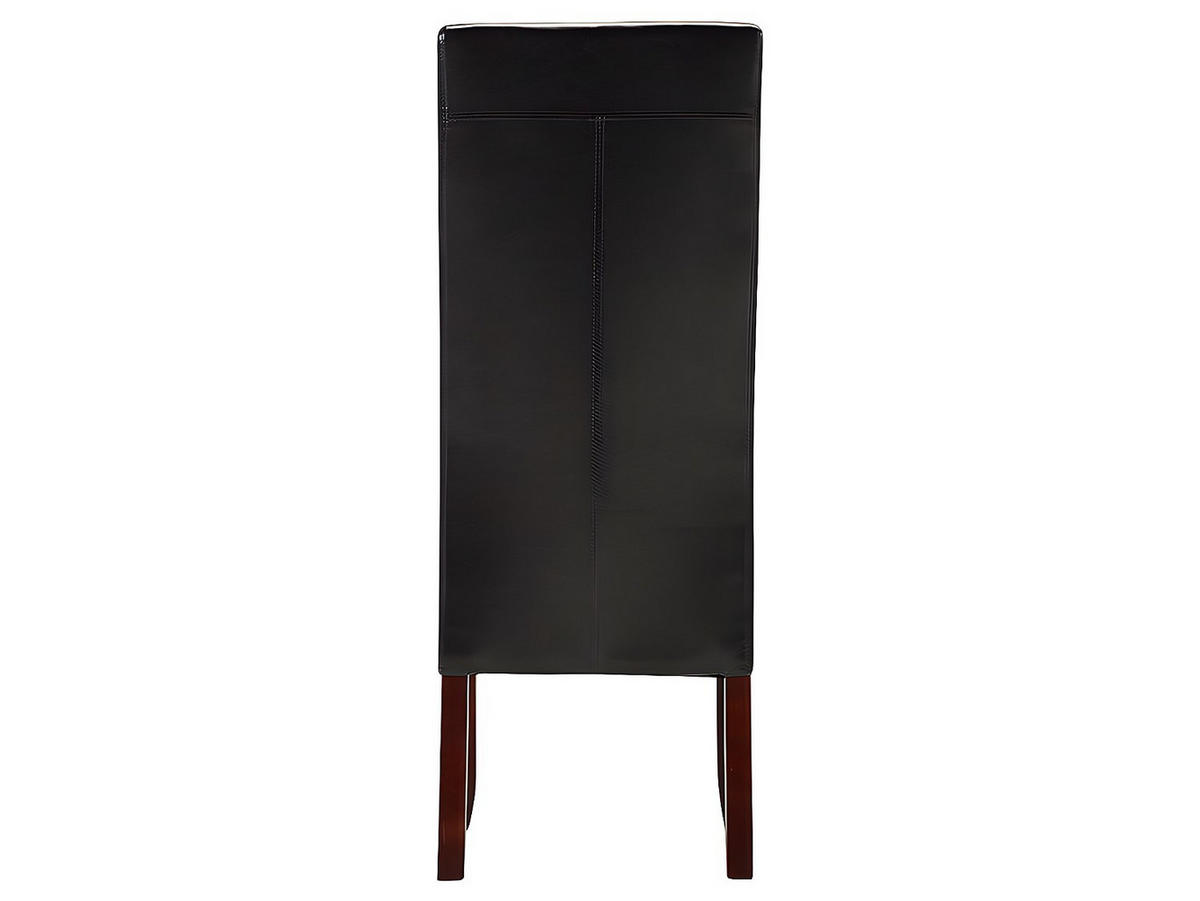 STUHL - 47cm x 63cm - Kunstleder - schokoladenbraun - ROVIGO - Braun, Leder (47/107/63cm) - Vente-Unique