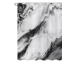 DUSCHVORHANG Aquarell Marmor 180 x 180 cm - Schwarz, Textil (180/180cm) - Kaket