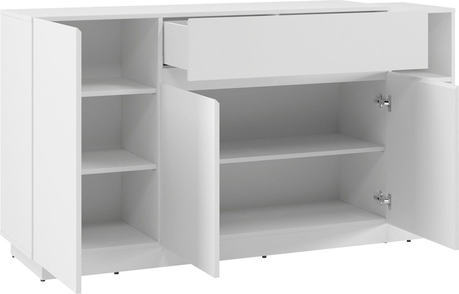 KOMMODE Bristol weiß 163 / 40 / 86cm - Weiß, Holz/Holzwerkstoff (163/86/40cm) - Feldmann-Wohnen