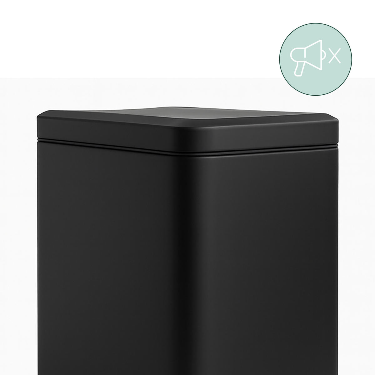 MÜLLEIMER - Schwarz, Kunststoff/Metall (16/36/30cm) - Relaxdays