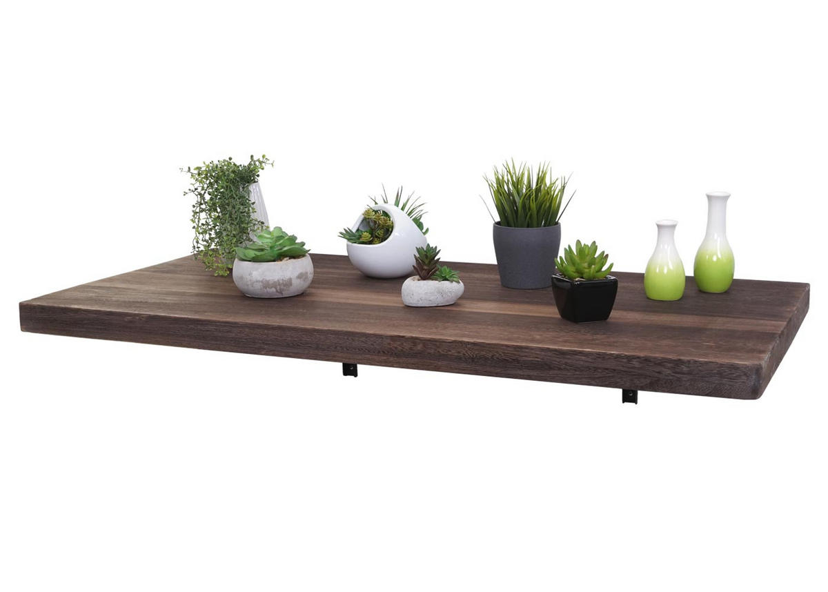 WANDTISCH KLAPPBAR rechteckig Braun - Braun, Holz (100/20/50cm) - MCW