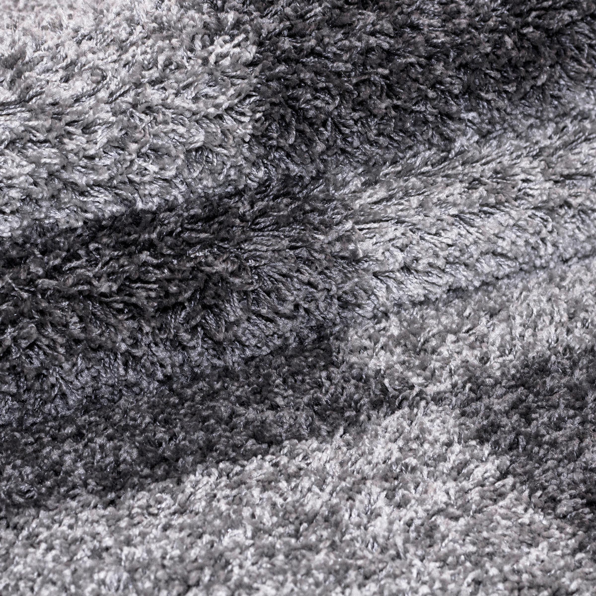 TEPPICH Hochflor Shaggy Karo Design Polypropylen Wohnzimmer Grau Läufer 100x200 - Grau, Textil (100/200cm) - KADIMA DESIGN