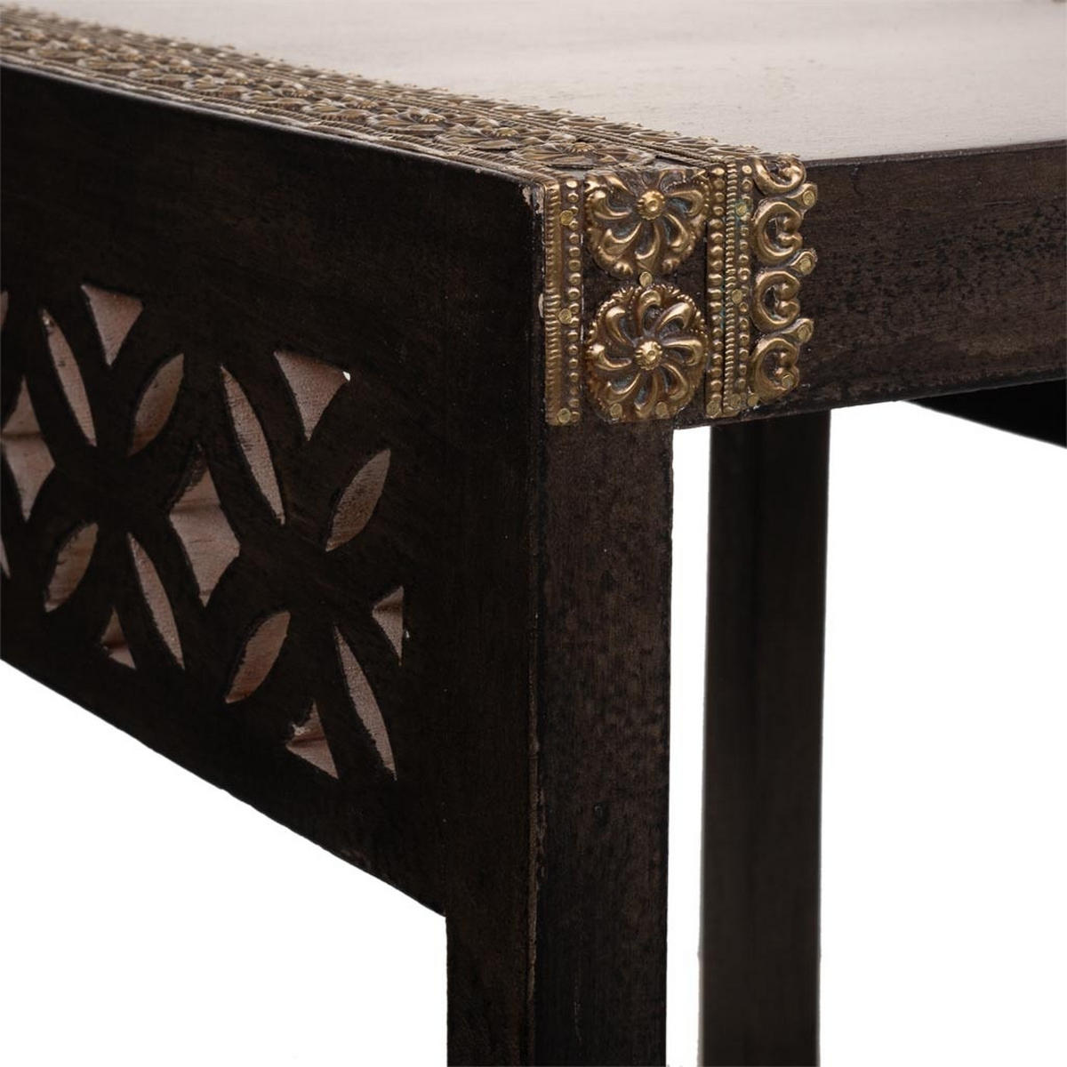 TISCH aus Metall und Holz, grau, 35x40x43cm - Multicolor, Holz (40/35/43cm) - Wanderlust