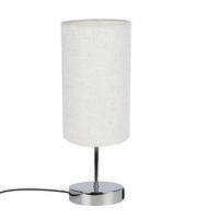 TISCHLEUCHTE Zenit 14/14/37 cm - Silberfarben, Textil (14/14/37cm) - Nettlife